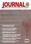 Journal Of The South African Institution Of Civil Engineering