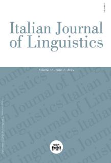 Italian Journal Of Linguistics