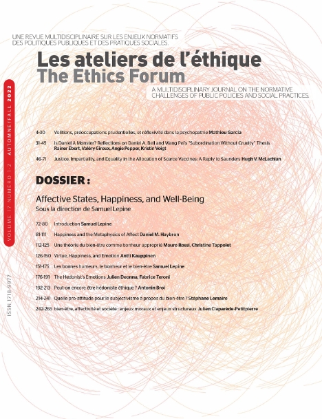 Ateliers De L Ethique-the Ethics Forum