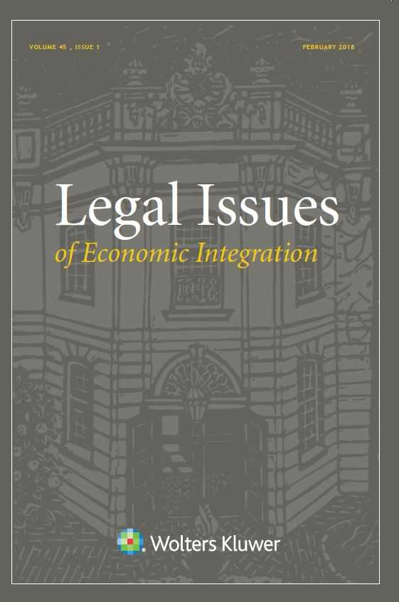 Legal Issues Of Economic Integration