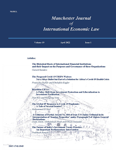 Manchester Journal Of International Economic Law